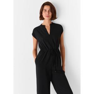 Whistles Black Sleeveless Drawstring Jumpsuit